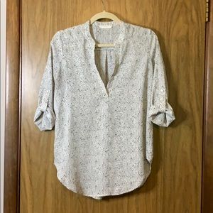 Black and white blouse